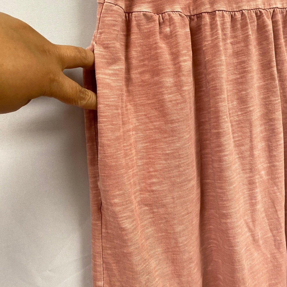 Old Navy Tiered Knit Maxi Dress Pink Paradigm Size L Short Sleeve Casual - Picture 8 of 11